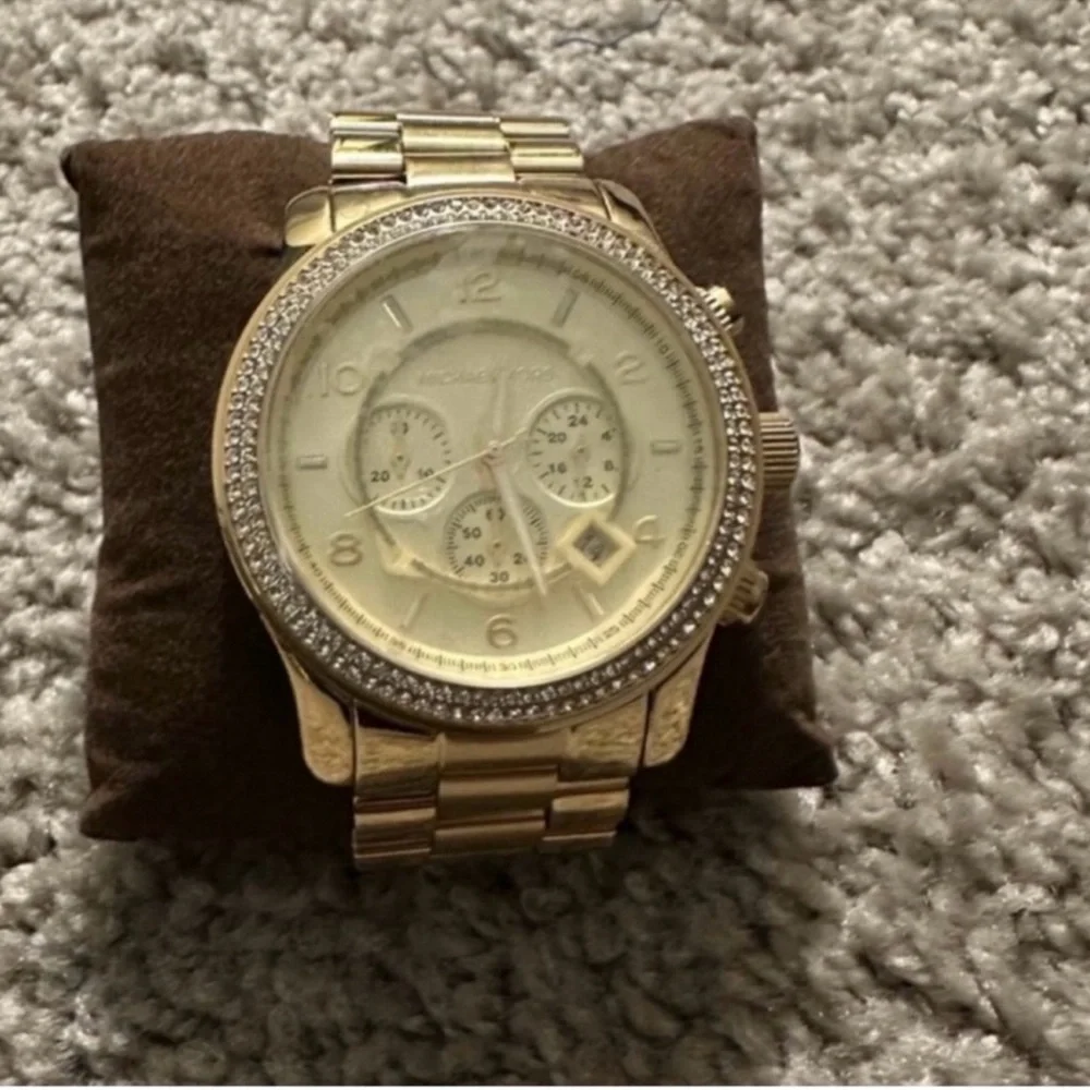 Michael Kors Gold Rhinestone Watch - Picture 2 of 2